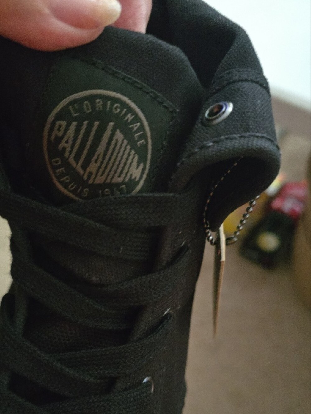 Palladium Black Canvas High-Top Sneakers - Picture 4 of 7